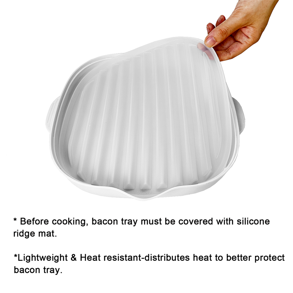 White Microwave Bacon Tray