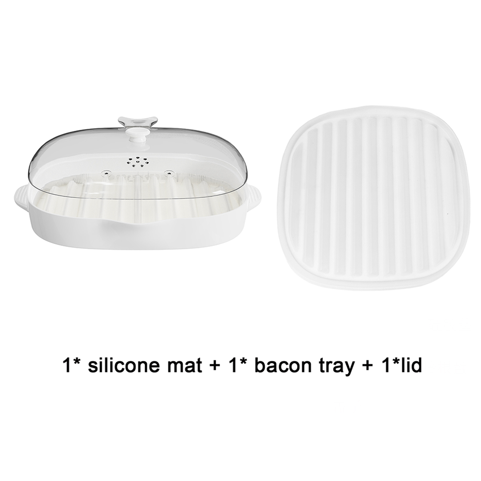 White Microwave Bacon Tray