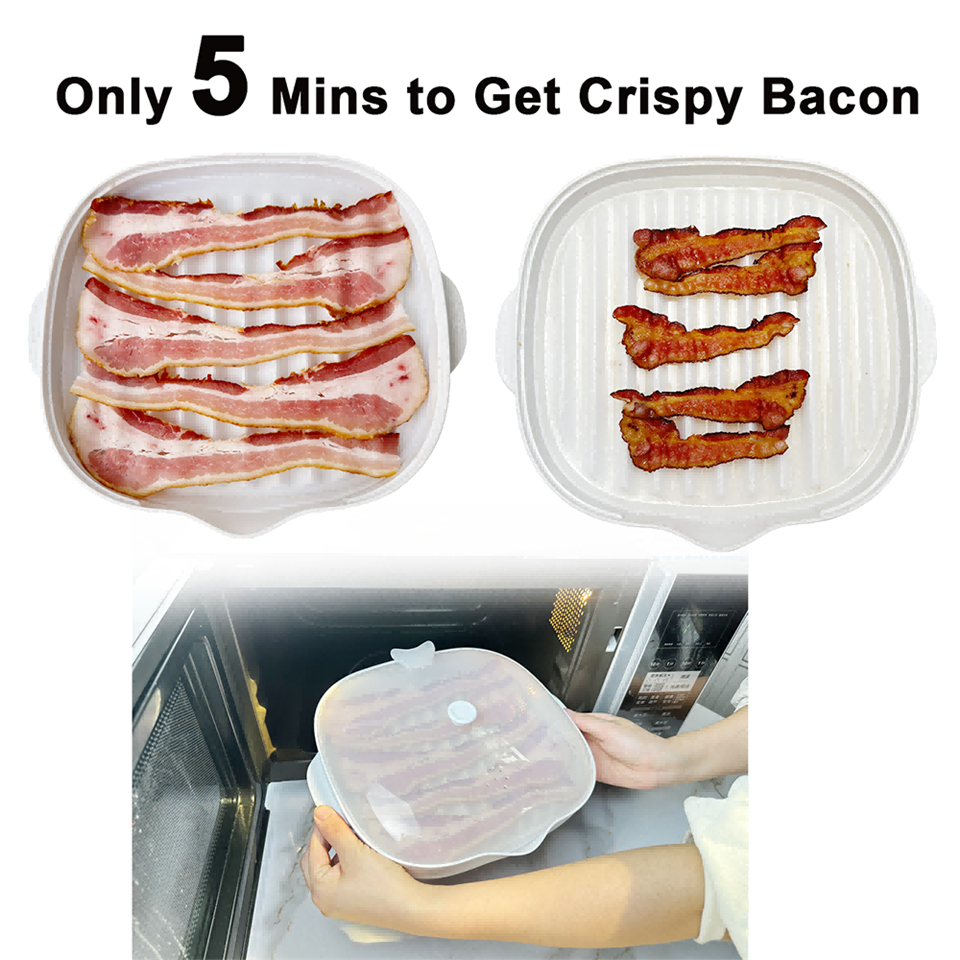 White Microwave Bacon Tray